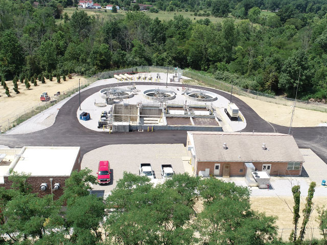 aerial view of treatment plant in DarbyDale